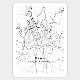 Brno Czech Republic City Map Sticker